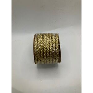 Gold‎ Metallic Cord Trim India House 8mm Braided Rope Embellishment 10 Yards